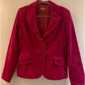 Fuscia Pink Velvet Ann Taylor Blazer